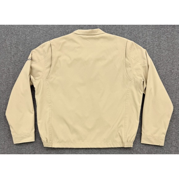 Polo Golf‎ Ralph Lauren Jacket Mens Large Beige Sea Island Lined Bomber Full Zip - Picture 4 of 10